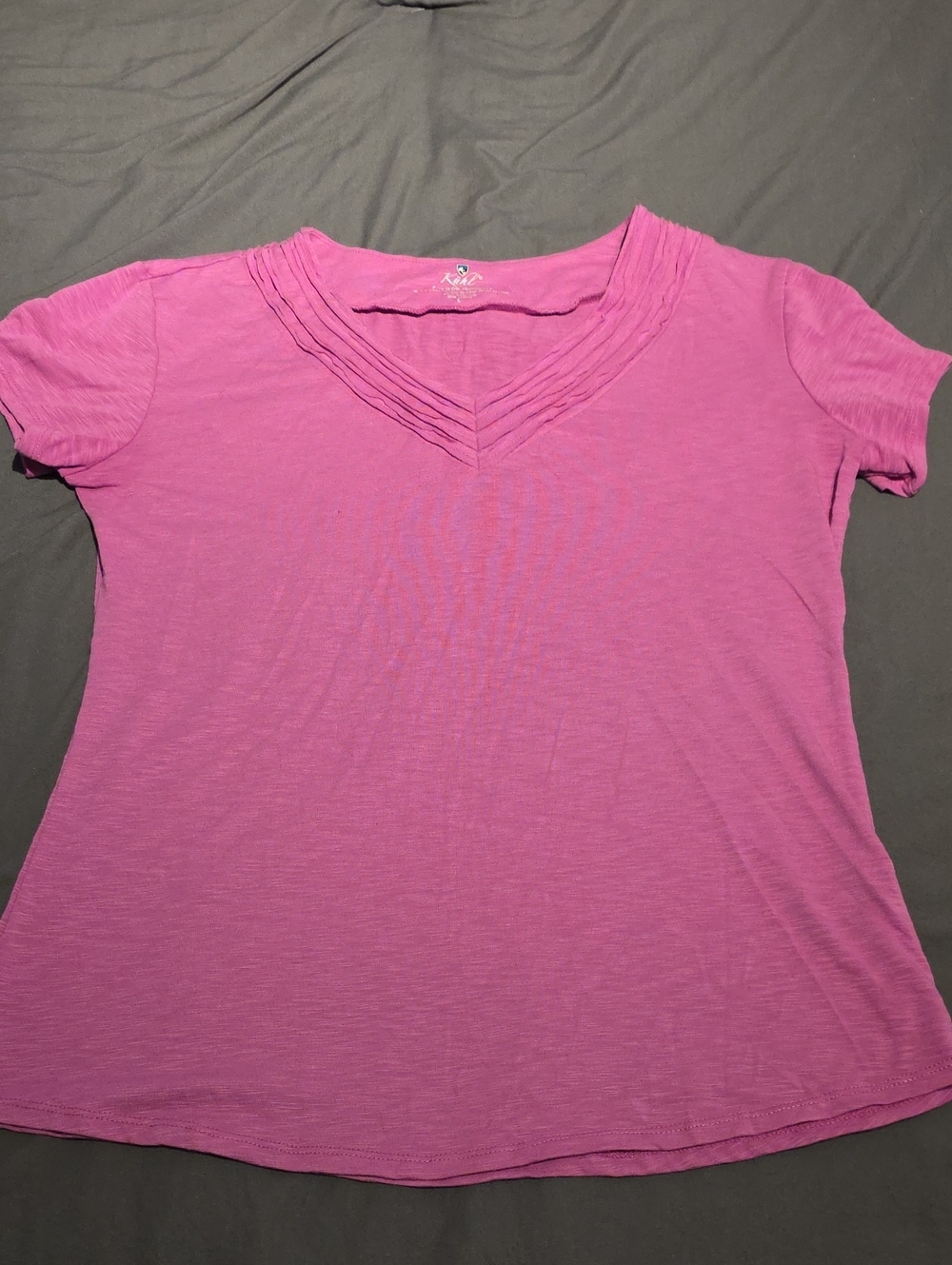 Kuhl Women's Short Sleeve V-Neck Tee in Bright Pink